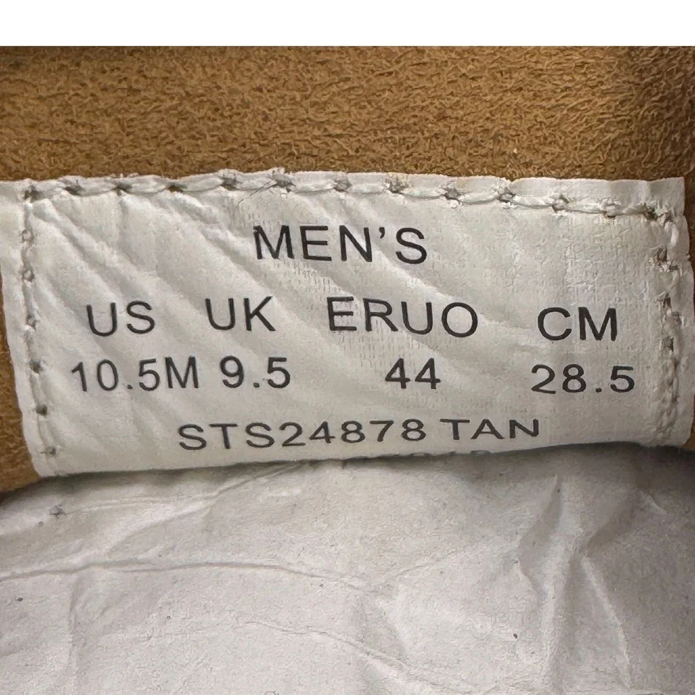 Sperry Top-Sider Suede‎ Boat Shoes Tan Moc Toe Casual Men's Size 10.5